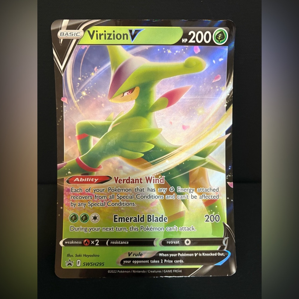 JUMBO Pokemon Virizion V Card